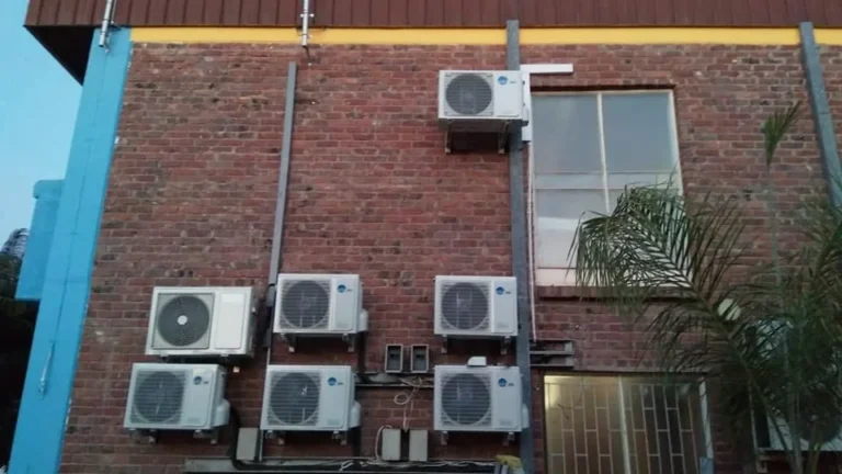Outdoor air conditioning unit from the Mbombela project gallery