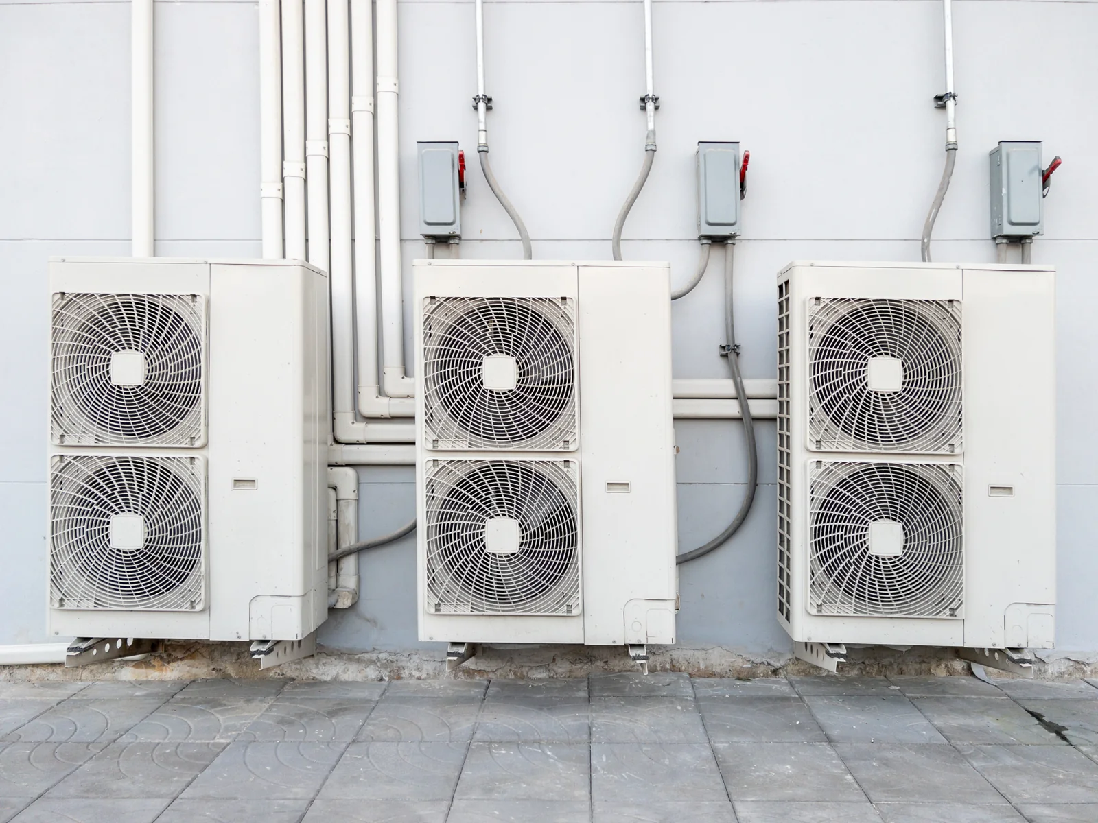Outdoor units for a commercial air conditioning system